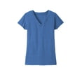thumbnail image 3 of District Adult Female Women Plain Short Sleeves T-Shirt Blue Heather Small, 3 of 4