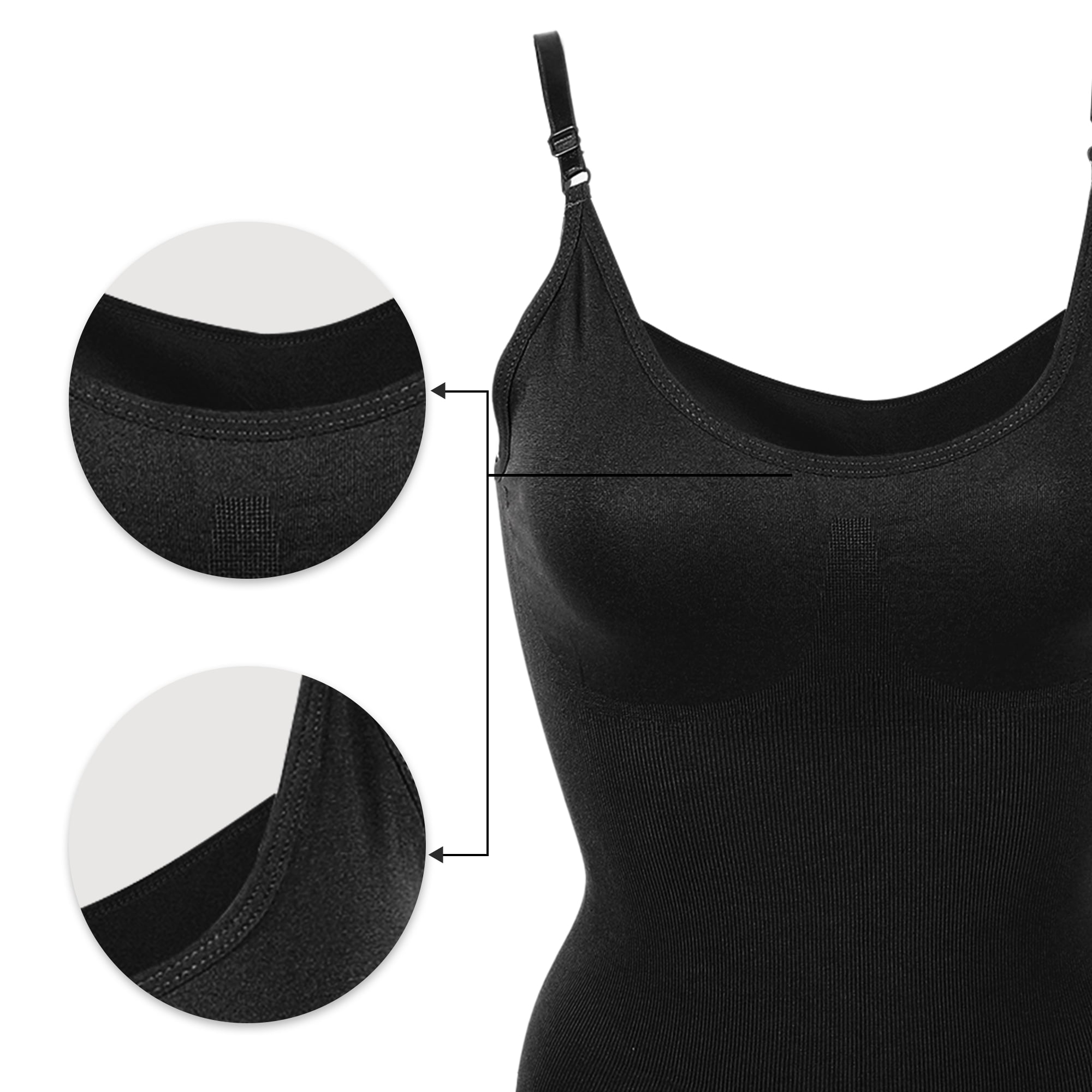 Unique Bargains Women Shapewear Tummy Control Full Bust Body Bodysuit 3XL Black