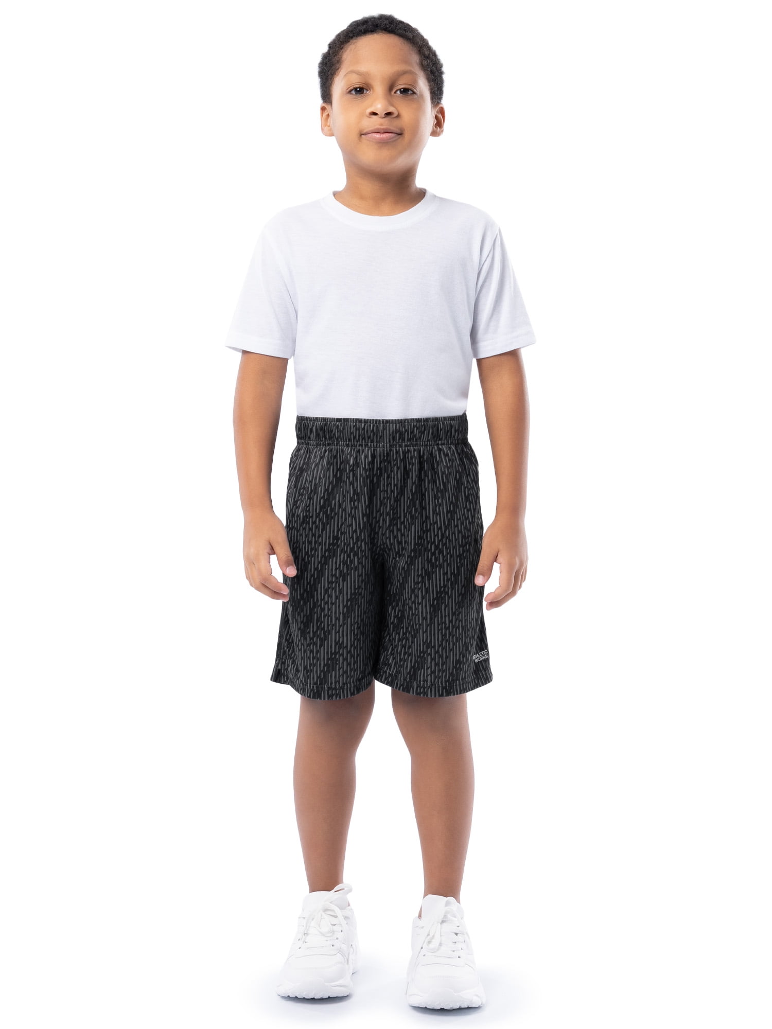 Athletic Works Boys Core Performance Shorts, 2-Pack, Sizes 4-18 & Husky