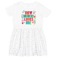 thumbnail image 3 of Inktastic My Godmother Loves Me Girls Girls Toddler Dress, 3 of 5