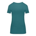 thumbnail image 5 of ACTIVE UNIFORMS SCRUBS Women's Short Sleeve Round-Neck T-Shirt Under Scrub (Teal, Large), 5 of 6