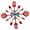 Red, variant on Wall Clock Metal Mute Utensils Toned Forks Spoons Spatulas Wall Clock For Kitchen Gift - Red, as described