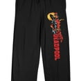 thumbnail image 2 of Deadpool Classic Lady Deadpool Men's Black Sleep Pajama Pants-Small, 2 of 7