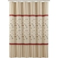 thumbnail image 5 of Fabric Floral Shower Curtain, Blue Brown Plant Flower Shower Curtains for Bathroom, Decorative Waterproof Bathroom Curtains, 62" W x 72" H, 5 of 6