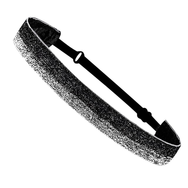 Fiudx Diadema Elástica Antideslizante con Purpurina para El Cabello, Ideal para Yoga y Deportes.