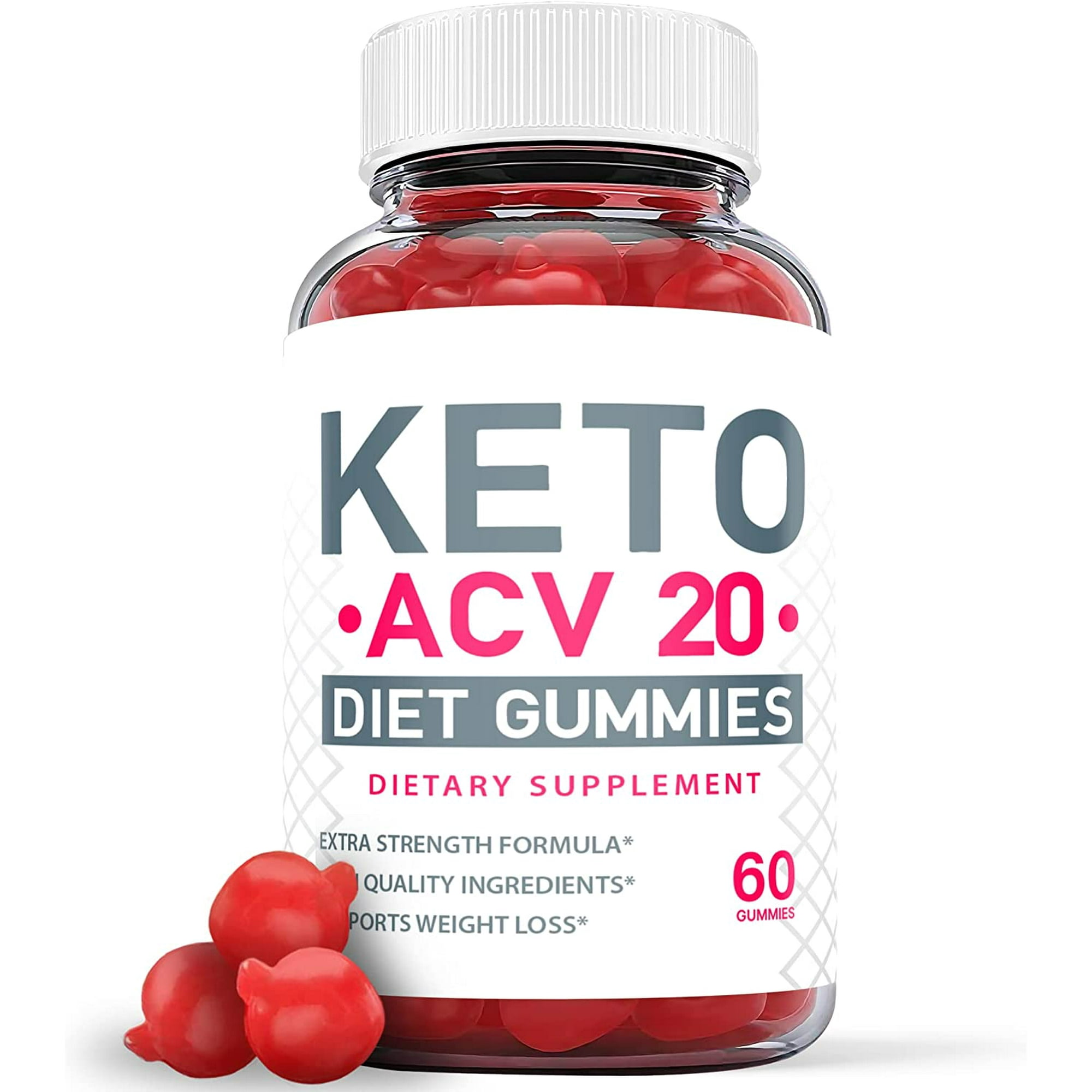 (1 Pack) Keto ACV 20 Gummies - Supplement for Weight Loss - Energy & Focus Boosting Dietary Supplements for Weight Management & Metabolism - Fat Burn - 60 Gummies