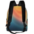 thumbnail image 3 of Zufioo yellow orange and teal Print Fashion Large Capacity Backpack, Zippered Multi-compartment Travel Work Campus Lightweight Backpack, Unisex, 3 of 5