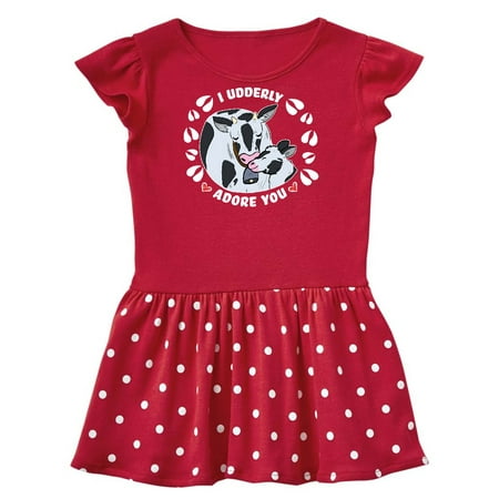 

Inktastic Cows I Udderly Adore You Gift Baby Girl Dress