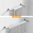 thumbnail image 6 of Adjustable 16.4 to 28.3 inch Double Bath Towel Bar for Bathroom SUS304 Stainless Steel Towel Holder,Wall Mount with Telescopic  Screws Towel Bar,Retractable Towel Bar Rod Rack Hotel Style,Matte Silver, 6 of 7