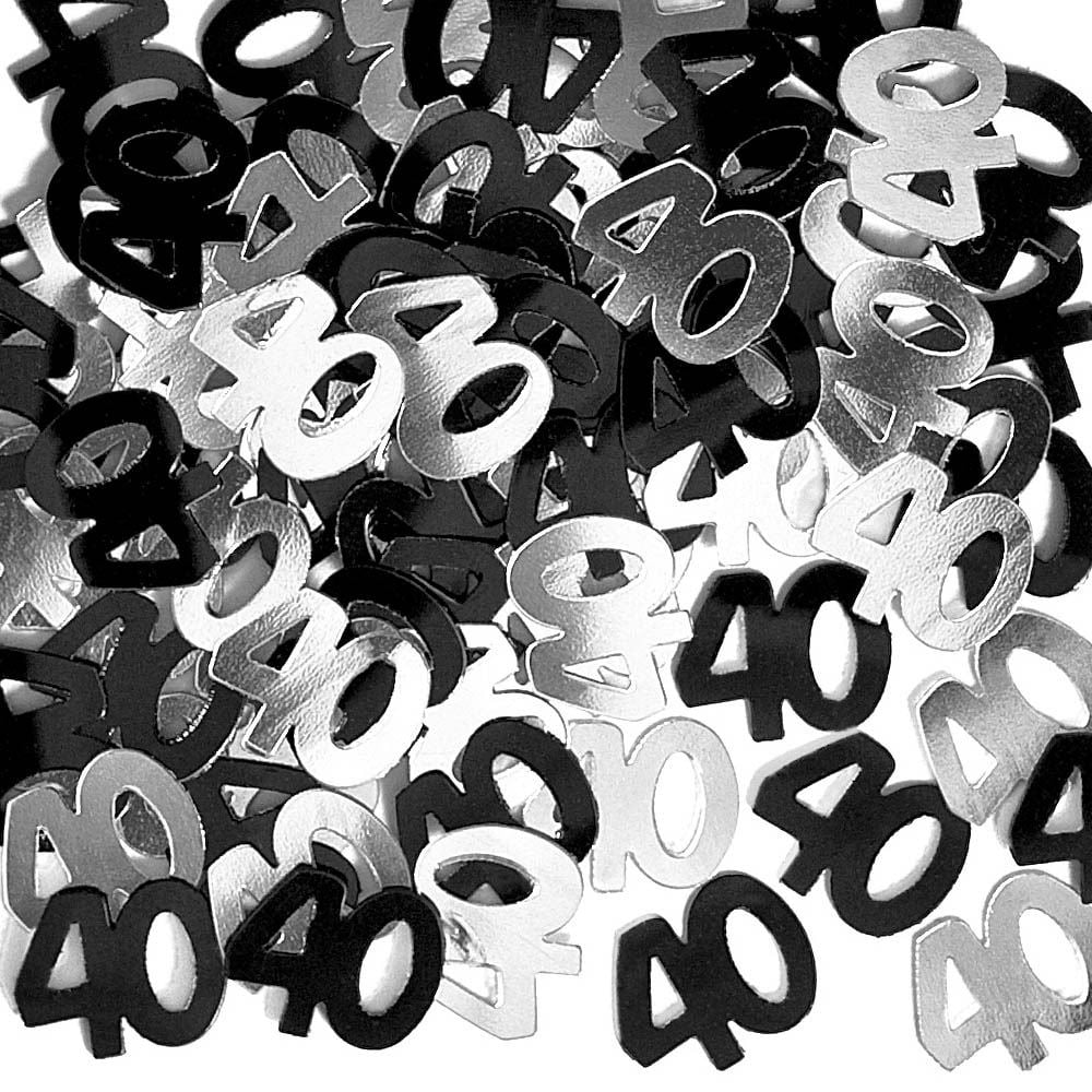14 g 40th Noir Happy Birthday Party Glitz Table Confettis Paillette Décorations
