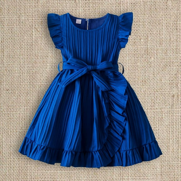 XIMIN Princess Kid Girls Casual Dress Polka Dots Toddler Layered Tulle Kids Knit Clothing Casual Fashionable Comfortable Breathable for Spring and Summer