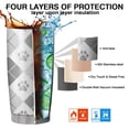 thumbnail image 7 of 20 Oz Pawprints Argyle Coffee Tumbler Double Wall Insulated Stainless Steel Water Bottle | Metal Reusable Thermoses Flask with Cup Cap | Leak & Sweat Proof with Anti-Dust Lid, 7 of 7