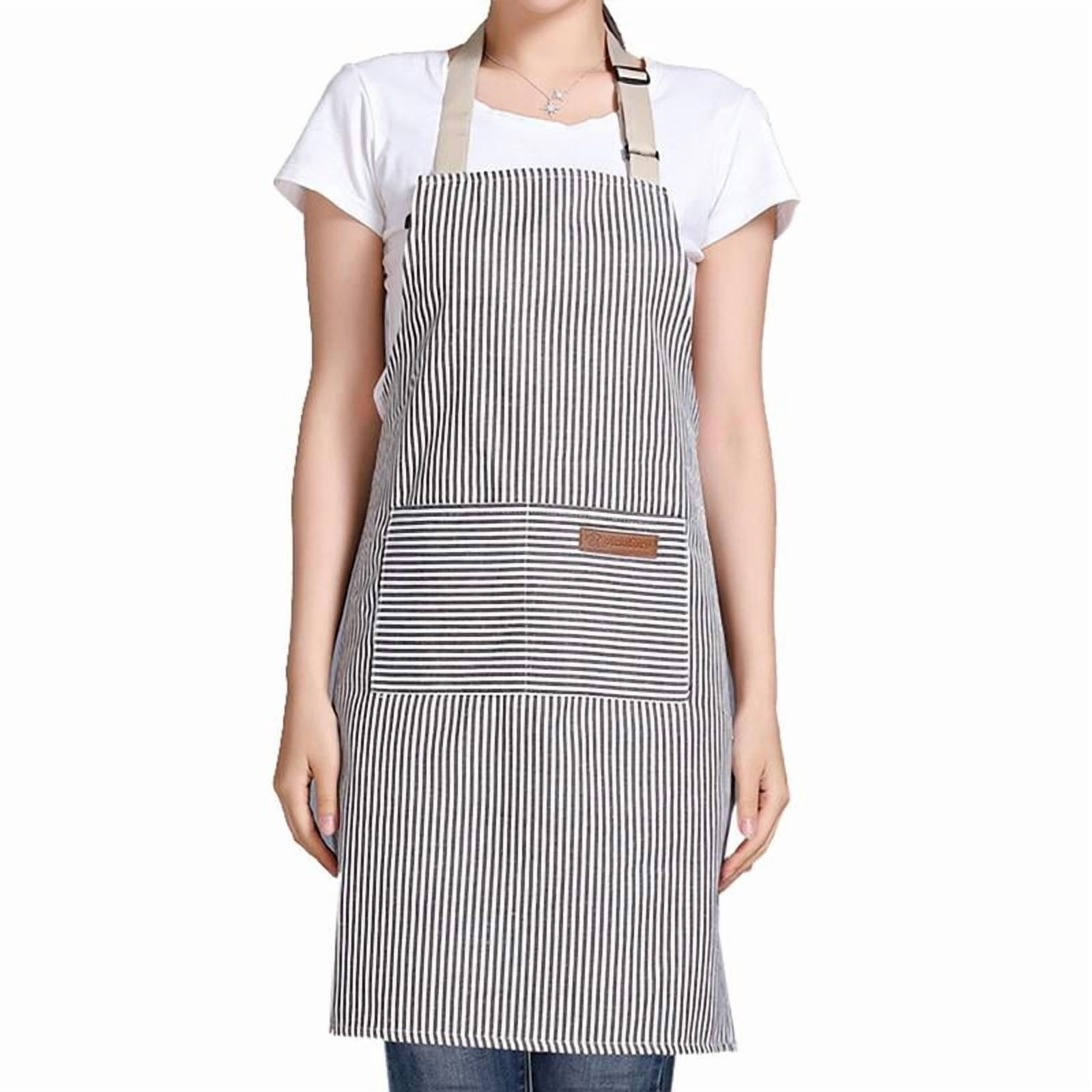 Kitchen Cooking Aprons for Women and Men Adjustable Chef Apron with Pockets 2 PCs Multicolor