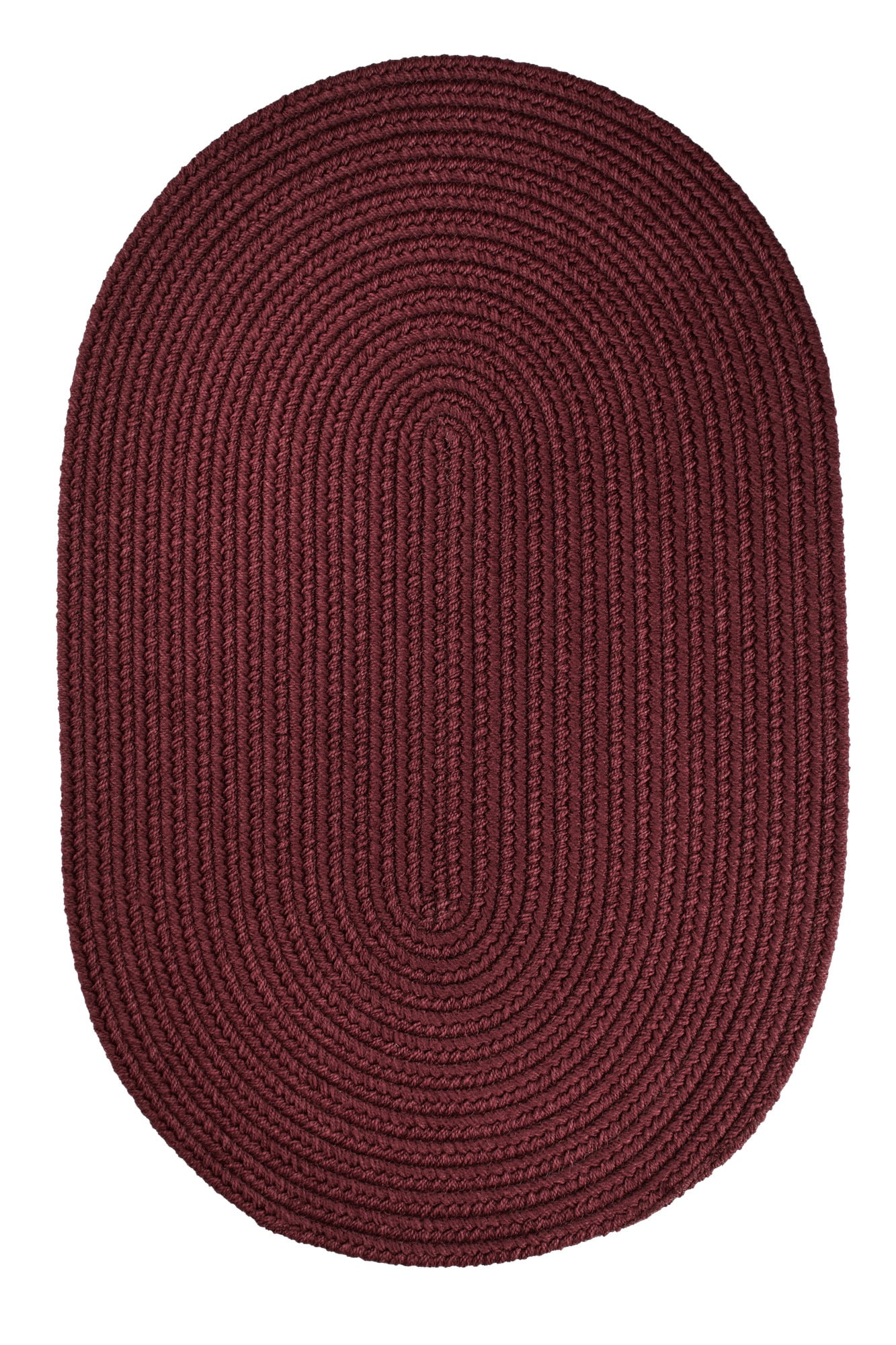 Indoor/Outdoor Solid Red Area Rug, Braided Textured Design, 2Ft. X 8Ft ...