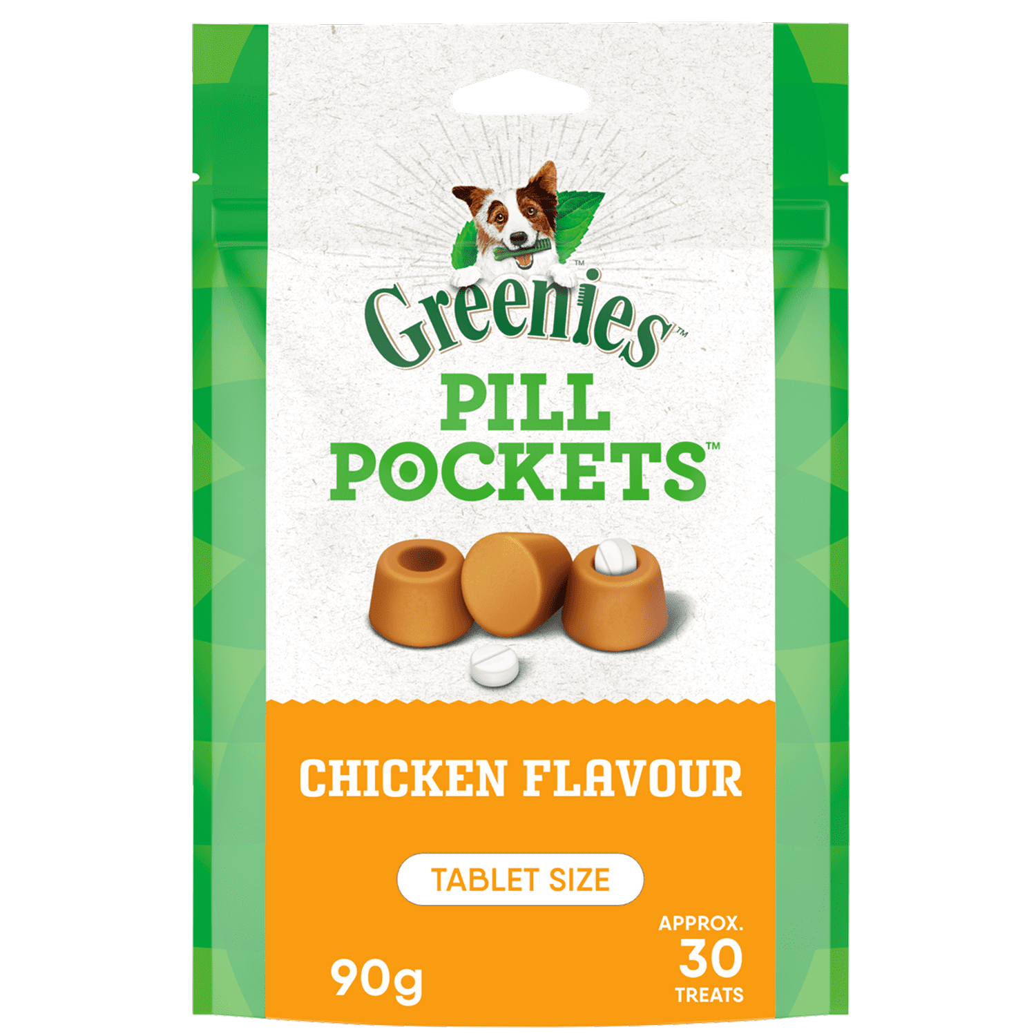 Greenies PILL POCKETS Dog Treats Tablet Size Adult Natural Soft Chicken Flavour