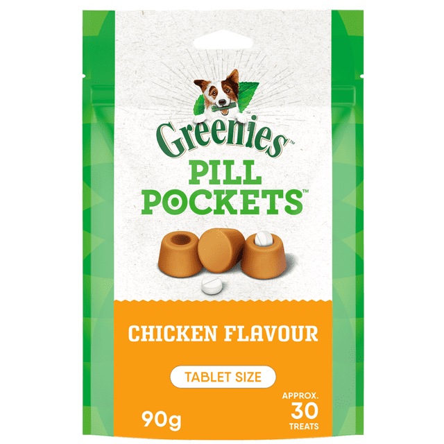 Greenies PILL POCKETS Dog Treats Tablet Size Adult Natural Soft Chicken Flavour