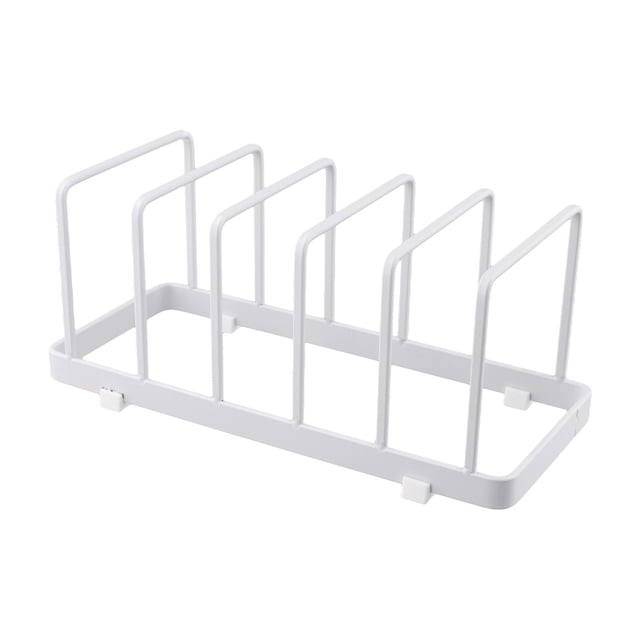 Pot And Pan Rack Chopping Board Organiser Stand Rack Holder for Kitchen White