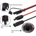thumbnail image 3 of ERSAN-10AWG Solar Panel Connector Cable with dust Cap SAE Photovoltaic Extension Cable Pure Copper M-C-4 Plug for Photovoltaic Inverter for RV Solar Connector.with SAE Connector(SAE-60cm/1Pack), 3 of 4