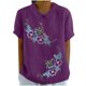 thumbnail image 2 of Fiudx Ofertas Flash Artículos En Oferta Camiseta Holgada Informal con Estampado para Mujer, Tops de Manga Corta con Cuello de Muñeca, Blusa Bonita y de Lino, 2 of 4
