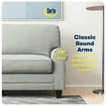thumbnail image 5 of Bowery Hill 61" Rolled Arm Loveseat Sofa with Removable Covers Pebble Gray, 5 of 16