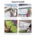 thumbnail image 7 of 4th of July RV Awning Sun Shade Screen 9'X7' American Flag Gnomes Mesh Sunscreen Daisy Stars Ribbon Fireworks Awning Shade Screen with Zipper UV Blocker Completed Kits for RV Motorhome Camper, 7 of 7