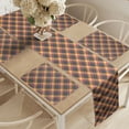 thumbnail image 2 of Ambesonne Tartan Table Runner & Placemats, British Country Style, Placemat 4 pcs + Runner 14"x72", Charcoal Grey Marigold, 2 of 2
