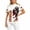 Orange, variant on Trendfront Women's Germany Crewneck T-Shirt Short Sleeve Eagle Graphic Print Activewear Shirt Athletic Team Colors Sporty Tee