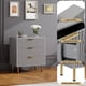 thumbnail image 5 of Gris 3 - cajón fluted moderno cómoda para dormitorio, nightstand, o side mesa in sala de estar, hallway, o para niños room - deep cajones y de anchura top para organizing, 5 of 7