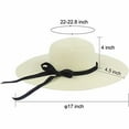 thumbnail image 3 of Sombrero de paja de ala ancha para mujer, gorra enrollable plegable flexible, sombreros de verano para la playa UPF 50+, color blanco Sailing Electrónica, 3 of 6