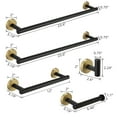 thumbnail image 2 of 5-Piece Stainless Steel Wall Mounted Bathroom Hardware Set Matte black and brushed nickel gold, 2 of 5