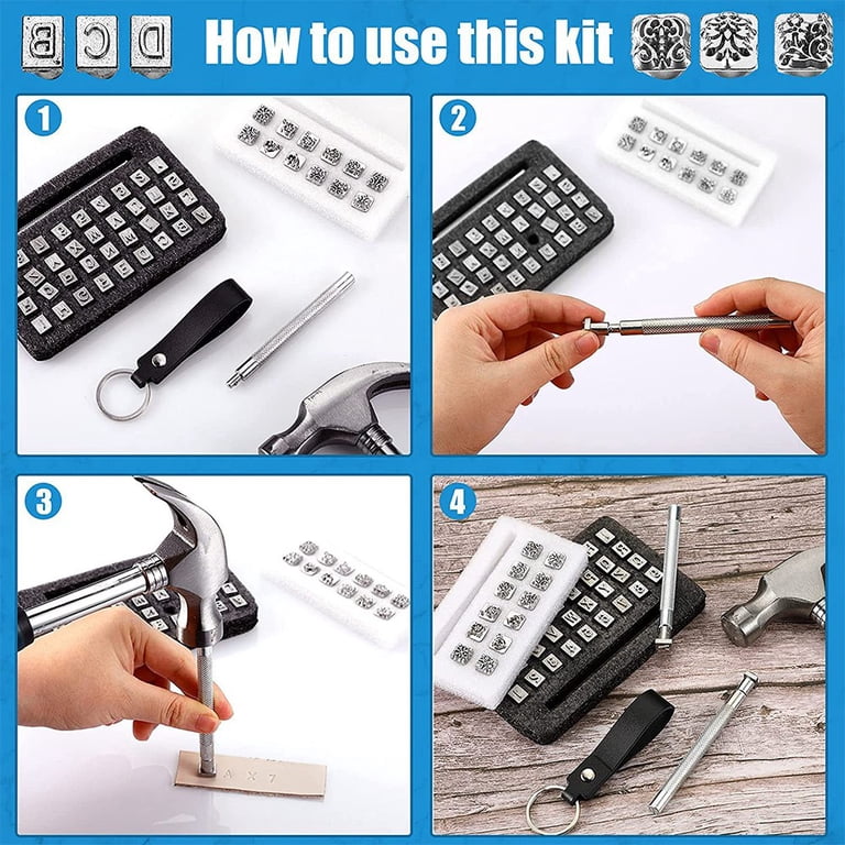 Crafting Kit: 50pc Letters/Numbers Stamp Set, 6Mm Leather Punch