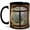Black, variant on Spring Window View 11oz Ceramic Mug, Blossom Cottage Garden Art