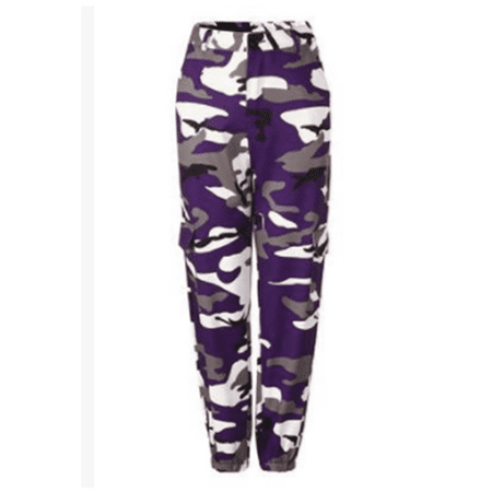 

Women Camouflaged Military Cargo Trousers Army Casual Pants with Multi-Pockets 1PCS