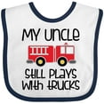 thumbnail image 3 of Inktastic Uncle Firefighter for Nephew Boys or Girls Baby Bib, 3 of 4