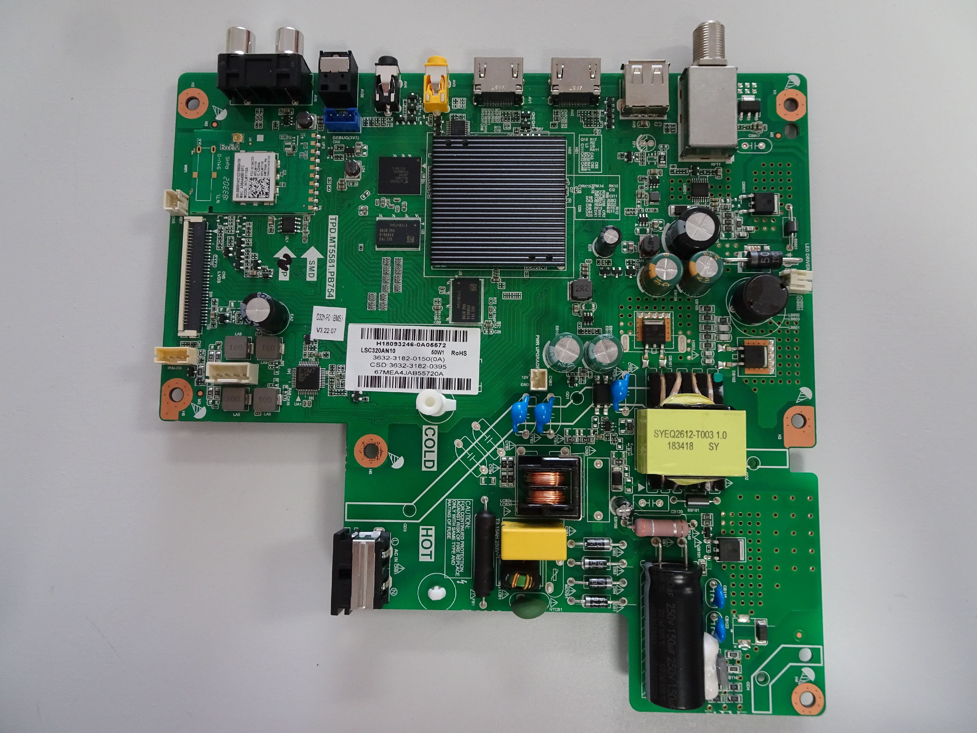 Vizio D32HF0 Main Board (TPD.MT5581.PB754) 363231820150 Walmart