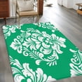 thumbnail image 2 of Green Boho Area Rugs 3'x5', Washable Small Throw Rugs for Living Room Bedroom, Vintage Classic Bohemia Flower Textured Indoor Outdoor Rug Non-Slip Low Pile Carpet Runner Reversible Floor Mats, 2 of 8