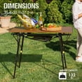 thumbnail image 5 of Camping Table Portable Folding Table Ultra Lightweight Folding Camp Table 4 Adjustable Legs Aluminum Roll Up Table Top with Carry Bag for Outdoor Travel Backyards BBQ, 5 of 18