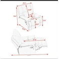 thumbnail image 7 of Oversized Recliner Chairs, Extra Wide Comfortable Seat Recliner with Overstuffed Armrest and Backrest, Single Sofa Recliner  for Living Room, Cyan, 7 of 7