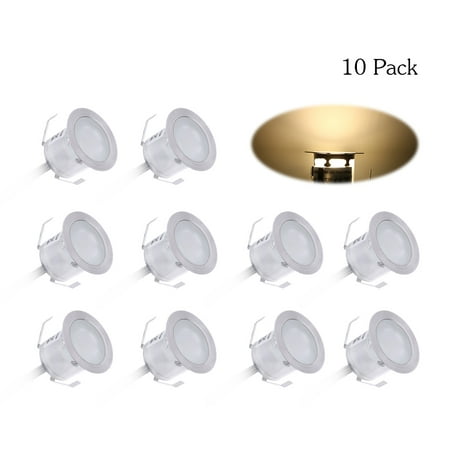 

10PCS 32mm LED Deck Lights 0.6W 500LM SMD2835 Small Recessed In-ground Underground IP67 Waterresistance Outdoor Landscape Garden Yard Patio Pathway Floors Stairs Step Decorations Lamps