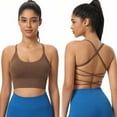 thumbnail image 6 of Censtreet Sports Bra for Women, Criss-Cross Back Padded Strappy Sports Bras Medium Support Yoga Bra, 6 of 6