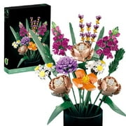 Flower Bouquet Building Kit; A Unique Flower Bouquet and Creative Project for Adults, New 2022 (754 Pieces)