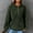 Army Green, variant on Lolmot Sweatshirt for Women Waffle Quarter Zip Hooded Sweatshirt Solid Color Drawstring Pullover Hoodie
