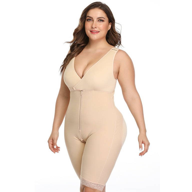 Gud Akrobatik Bevægelse BATE Shapewear Bodysuit Women Plus Size Body Shaper Open Bust Mid Thigh 4XL  - Walmart.com