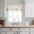 thumbnail image 5 of Daisy Botanical Sheer Curtains Valances for Windows Vintage Farmhouse Floral Chiffon Kitchen Valances for Cafe, Rod Pocket Voile Window Treatments Curtains for Living Room Bedroom, 42"x12", 5 of 9