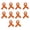 Orange, variant on 10Pcs Awareness Ribbon Brooch Pins For Women Butterfly Shape Decorative Lapel Pin For Clothing Bag Dress Embellishments