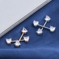thumbnail image 2 of OUFER 14G Surgical Steel Nipple Rings CZ Heart Nipple Barbells Boby Piercing Jewelry-Rose Gold, 2 of 6