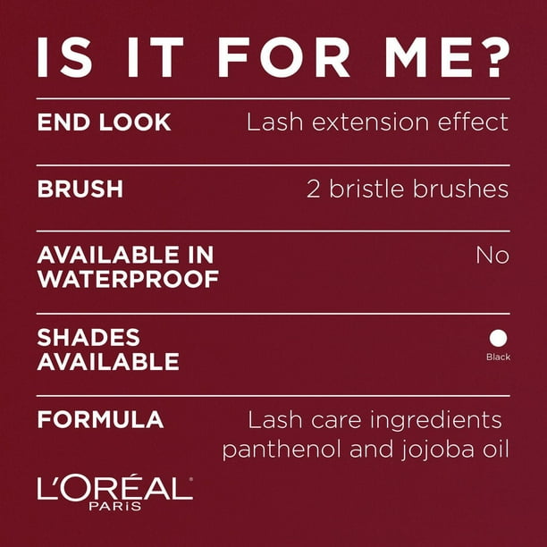 L'Oréal Paris Mascara Double Extension Beauty Tubes | Nourishing