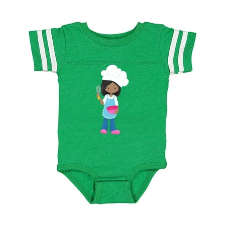 

Inktastic African American Girl Baking Girl Brown Hair Gift Baby Girl Bodysuit