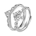 thumbnail image 2 of Anillos para mujer, regalos para mujer, circonita brillante, oro, moissanita, boda, nupcial, eterno, elegante, anillos, 2 of 2