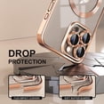 thumbnail image 4 of 2-in-1 Entronix Bundle for iPhone 15 Pro, Magnetic Clear Case 1 Screen Protector, Gold, 4 of 8